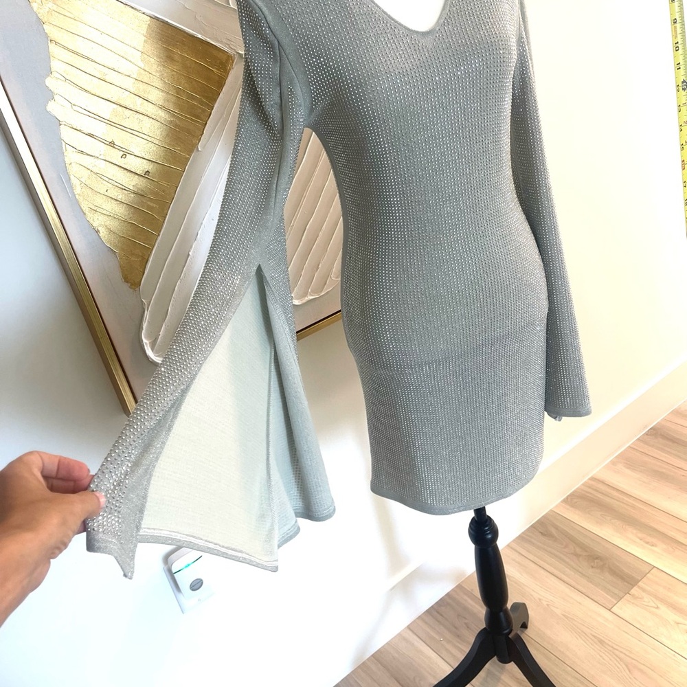Elegant Silver Mini Dress